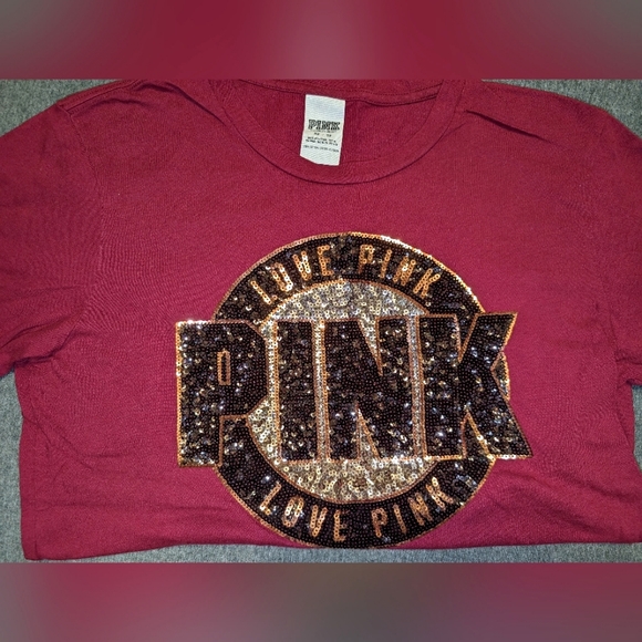 PINK Victoria's Secret Campus Tee *BLING* (Size XS) - Picture 3 of 5